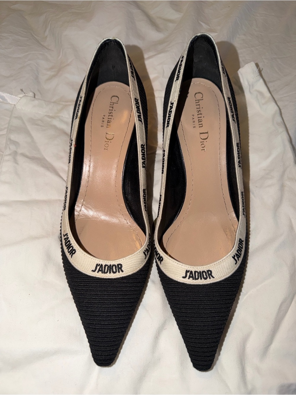 Dior J'Adior Knit Fabric Kitten Heel Pump Size 39 - Picture 4 of 8